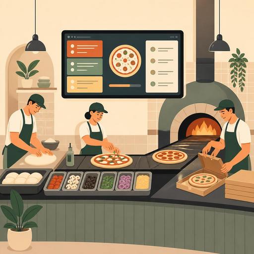 Pizza restoranlarında KDS ile pişirme süresi ve fireyi azaltma