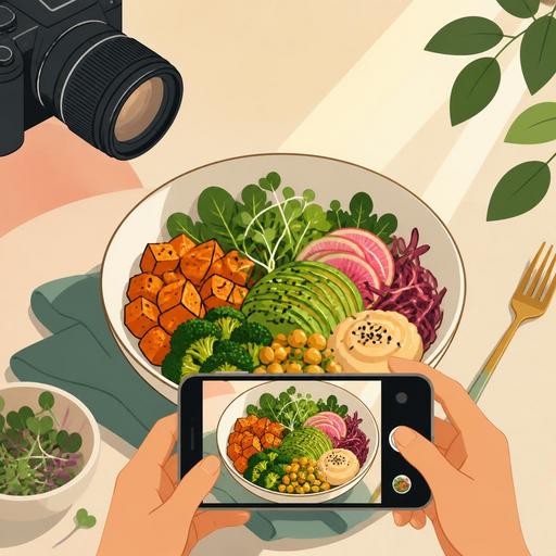 Vegan Restoranda Menü Fotoğrafçılığında Işık ve Renk Dengesi