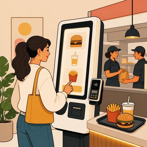 Fast Food Restoranlarda Self Servis Kiosk ile Siparis Hizi ve Karlilik