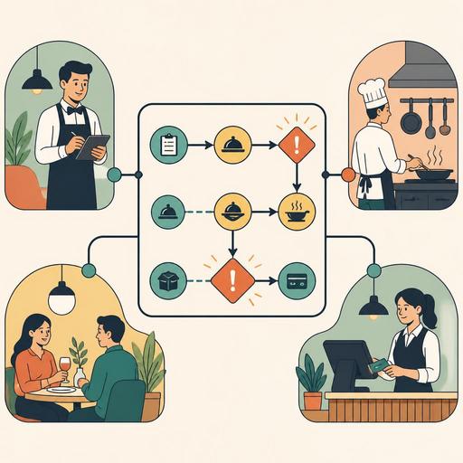 Restoranda Sipariş Akış Haritası Çıkarma ve Darboğaz Analizi