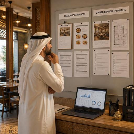 كيف تختار بين التوسع بالفرنشايز أو الفروع المملوكة لمطعمك دون إرباك التشغيل