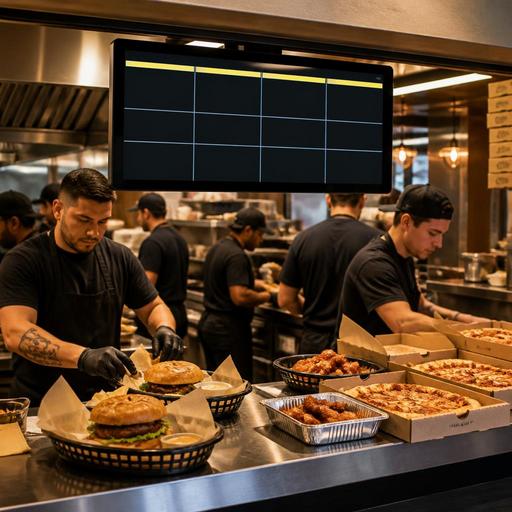 Kitchen Display Systems for U.S. Burger, Pizza, and Wing Shops