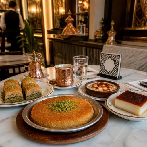 T眉rk Tatl谋 Men眉s眉nde Baklava, K眉nefe, S眉tla莽 ve Kazandibi 陌莽in G枚rsel Hiyerar艧i Rehberi