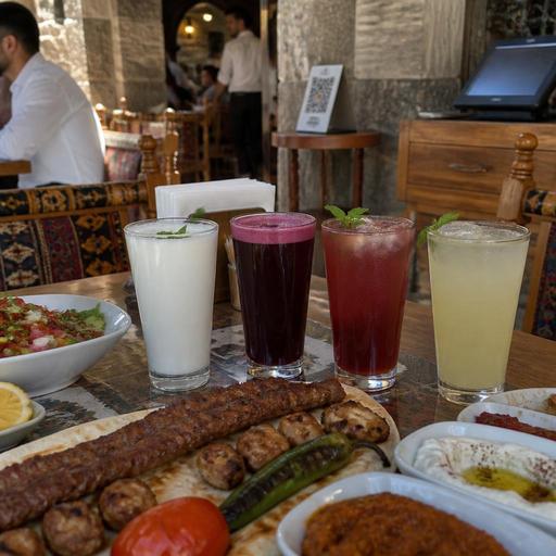 Restoranlarda Yaz İçecekleri Menüsü: Ayran, Şalgam, Reyhan Şerbeti ve Limonata Sunumu