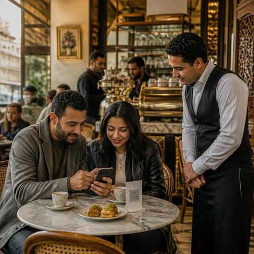 الطلب من الطاولة عبر QR في الكافيهات المصرية: متى يسرّع الخدمة ومتى يبقى النادل ضروريا؟