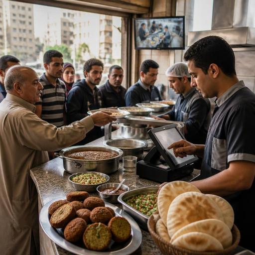 رقمنة مطاعم الفول والطعمية في مصر: تسريع الطلبات الصباحية وتقليل التكدس عند الكاشير