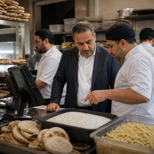 إدارة مخزون الخبز البلدي والأرز والمكرونة في المطاعم المصرية عالية الطلب