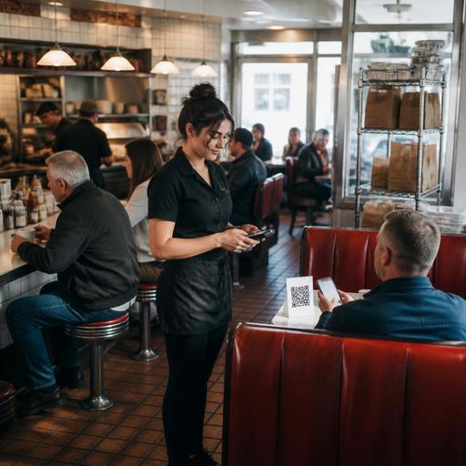 Digital Ordering Setup for U.S. Diners With Booth, Counter, and Takeout Traffic